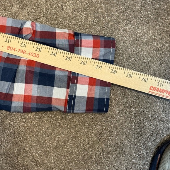 Enyce Mens Button-Up Shirt Size 5XL Plaid Red, White, And Blue - Picture 7 of 7